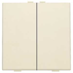 Bouton-poussoir double pour Niko Home Control, couleur cream (100-51002)
