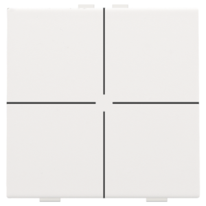 Bouton-poussoir quadruple pour Niko Home Control (154-51004)